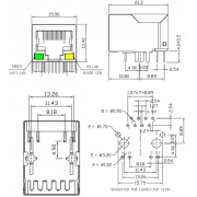 کانکتور شبکه فیلتر دار HR911105A-RJ45 - تصویر 3